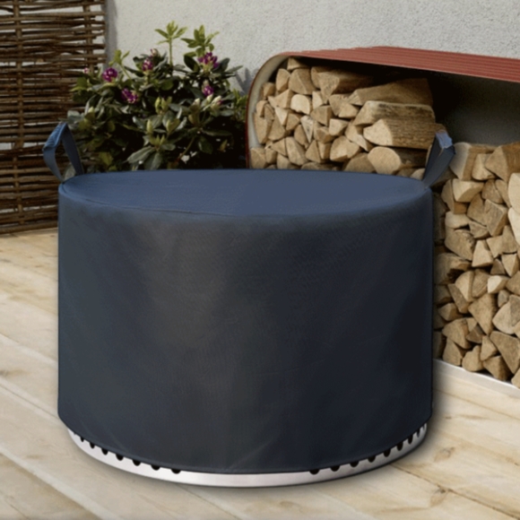 Amoise Fire Pit Cover Round Black 22" x 16" New in Bag - Picture 1 of 5